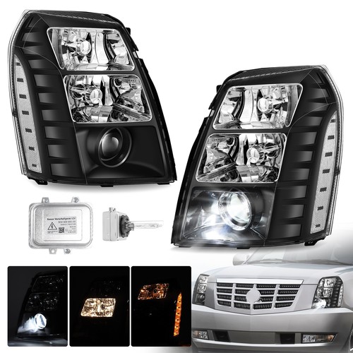 Black clear xenon headlights - black,
